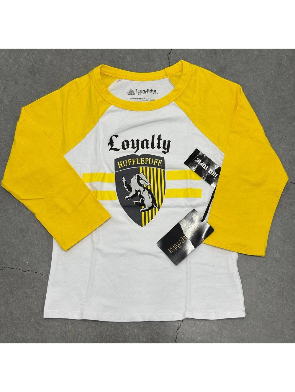 Hot Topic Harry Potter Hufflepuff Long Sleeve Kids T Shirt